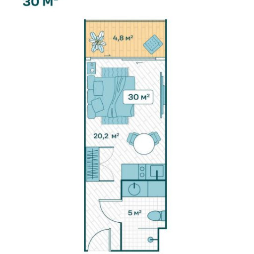 Sun Hills Lakeside, Studio - 30 m²