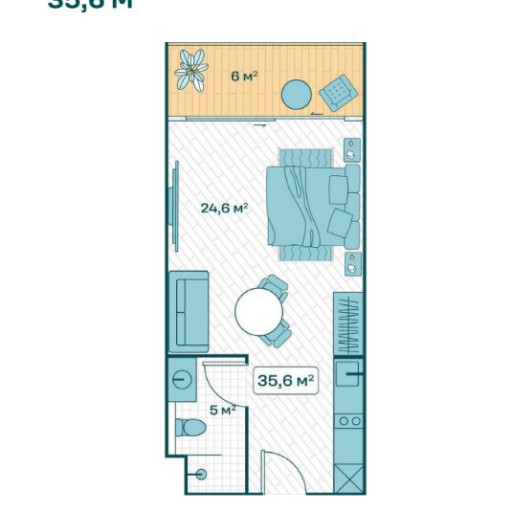 Sun Hills Lakeside, Studios - from 30 m² to 48 m²
