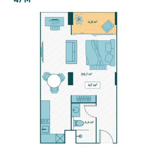 Sun Hills Lakeside, Studios - from 30 m² to 48 m²