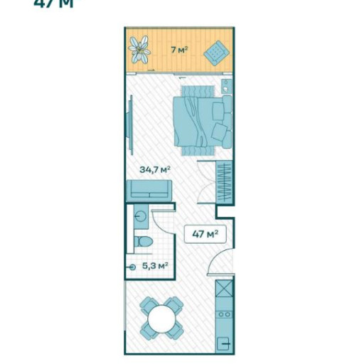 Sun Hills Lakeside, Studios - from 30 m² to 48 m²