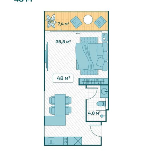 Sun Hills Lakeside, Studio - 48 m²
